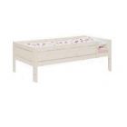 610-01W-4624-01W LIFETIME Basisbed+standaard front en steunen. (matrasmaat 90 x 200.) KLEUR: WHITE WASH. IN ONZE WINKEL TE ZIEN.