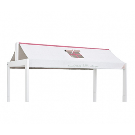 7525 LIFETIME stoffen dak Wild Child. Voor het 4-IN-1 BED met dakconstructie. Kleur zand, wit en roze. Laatste beschikbare voorraad, daarna uit de LIFETIME collectie.