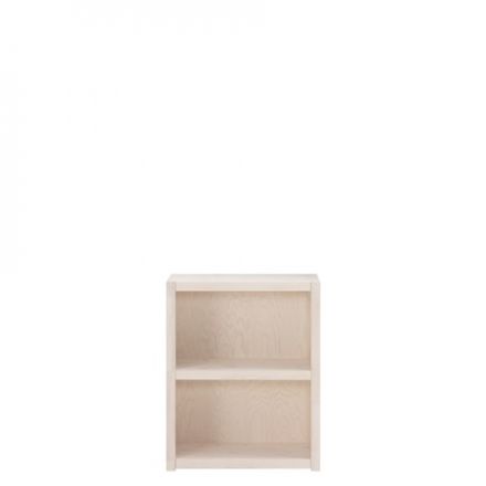 8010-01W LIFETIME 2-vaks boekenkast. Hoogte 82 cm. Kleur White wash.