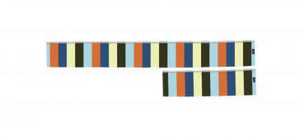 83-20204 FLEXA Piraat Gordijn tussenstukken voor verhoogd halfhoogbed. Kleur gestreept. LAATSTE BESCHIKBARE VOORRAAD, DAARNA NIET MEER IN COLLECTIE!