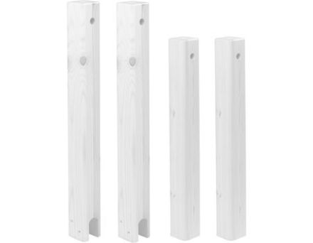 80-01412-2 FLEXA Verbindingsstukken voor Combibed/stapelbed 140/90cm. Hoogte: 51cm. KLEUR: WHITE WASH. LAATSTE BESCHIKBARE VOORRAAD, DAARNA NIET MEER TE BESTELLEN.