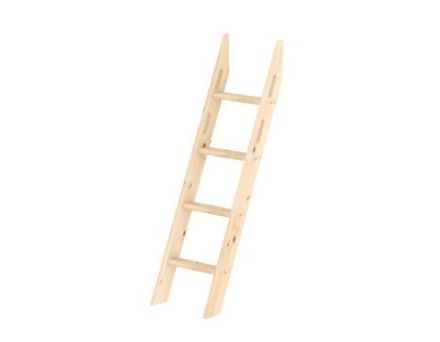 80-01708-1 FLEXA Nieuwe schuine ladder met geintegreerde grepen voor verhoogde half hoogslaper van 143cm hoog. Te combineren met poten 80-01501 of 80-01502. Kleur blank grenen.