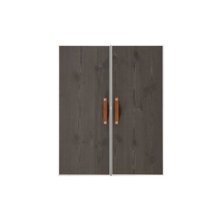 8019-28 LIFETIME set hoge deuren voor boekenkast. Kleur Zwart krijtbord.