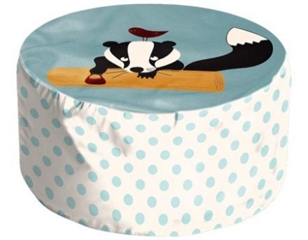 83-90192 FLEXA zitzak Forest. Inclusief afneembare, wasbare hoes. Kleur turkoois en wit. Vormbaar, met optimale ondersteuning van het lichaam.